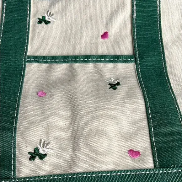 Universal Thread Floral Embroidered Canvas Tote Bag - Picture 7 of 16